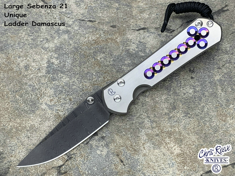 Chris Reeve ˹ Large Sebenza 21 Unique Ladder Damascus ݴʿ һ ɳɯֻ